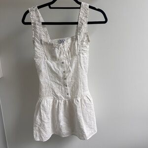 Frankie's Bikinis Christa Eyelet Mini Dress in Angel's Wing